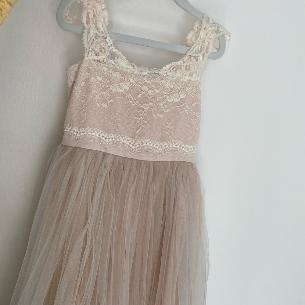 Handmade Tulle Flower Girl Dress -6T/7T